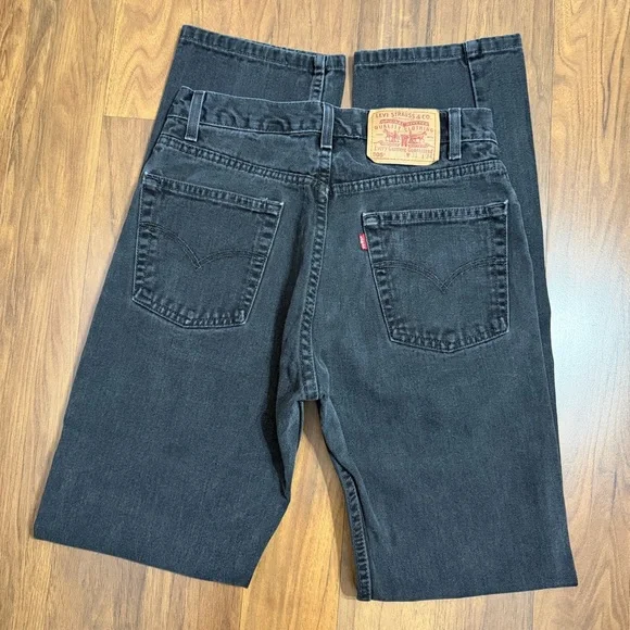 Vintage Levi's 505 Regular Fit Charcoal Straight Jeans Size W31 L34 - Picture 7 of 13
